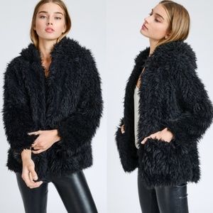 Fuzzy Hoodie Jacket in Black or Wine Adoorable!!!